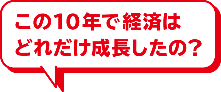 この10年で経済はどれだけ成長したの？
