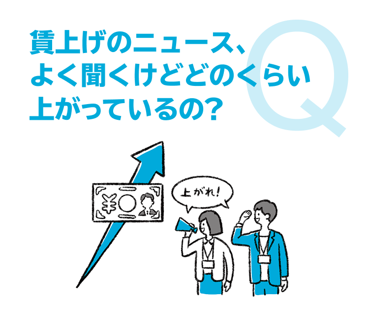 賃上げのニュース、よく聞くけどどれくらい上がってるの？